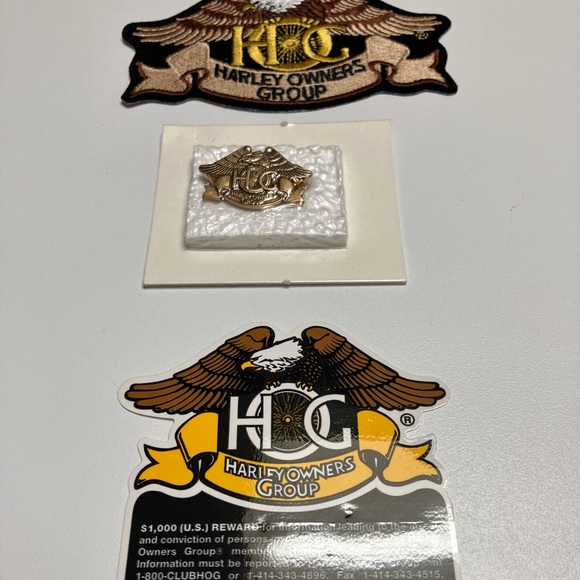 HOG Harley Owners Group Bundle Patch Pin Sticker - Picture 7 of 9